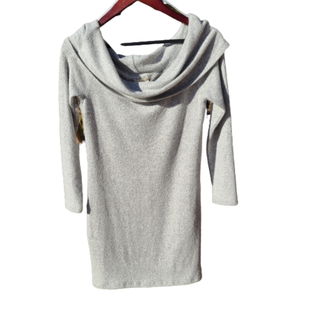 NWT Harper Heritage Size Medium Heather Grey Cowl Neck Tunic Dress